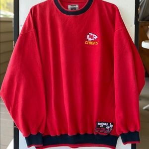 VTG NFL Football Kansas City Chiefs Thumbs Up Athletics Sweatshirt 90s MADE USA